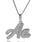 JON Stitching Diamond Letter Pendant Hip Hop Necklace nowadaysfashion