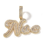 JON Stitching Diamond Letter Pendant Hip Hop Necklace nowadaysfashion