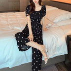 Jumpsuit Summer 2022 Long Overalls Wide Leg Pants for Women Polka Dot Rompers nowadaysfashion
