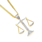 Justice Scale Iced Out CZ Hip Hop Necklace nowadaysfashion