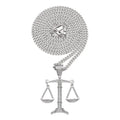 Justice Scale Iced Out CZ Hip Hop Necklace nowadaysfashion