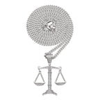 Justice Scale Iced Out CZ Hip Hop Necklace nowadaysfashion