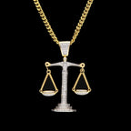 Justice Scale Iced Out CZ Hip Hop Necklace nowadaysfashion