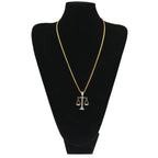 Justice Scale Iced Out CZ Hip Hop Necklace nowadaysfashion