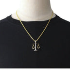 Justice Scale Iced Out CZ Hip Hop Necklace nowadaysfashion