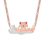 kitty name necklace 14 karat gold name plates nowadaysfashion