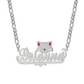 kitty name necklace 14 karat gold name plates nowadaysfashion