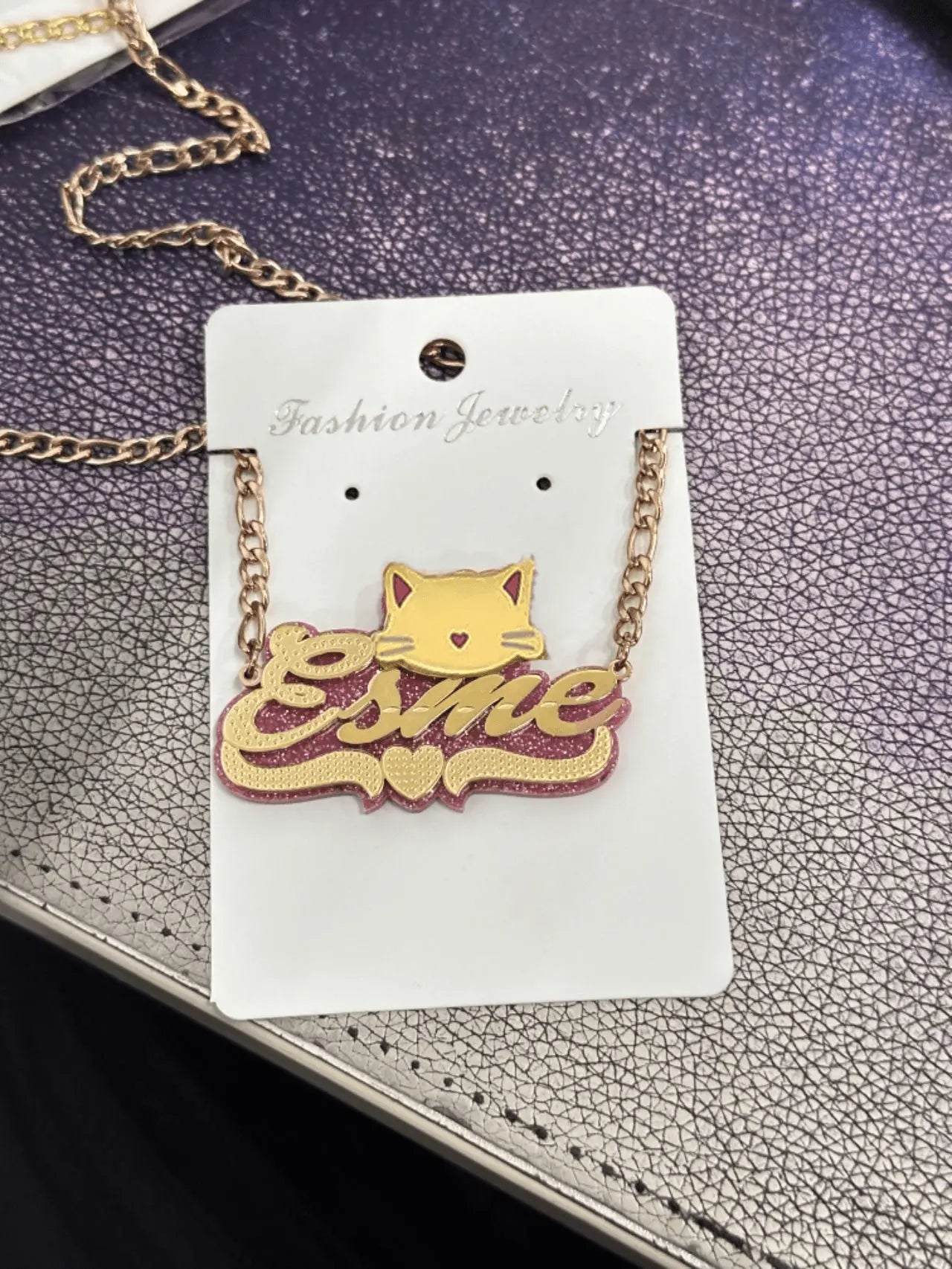 kitty name necklace 14 karat gold name plates nowadaysfashion