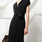Knitted Dress Short Sleeve Loose Lace-up Female Straight Dress vestidos nowadaysfashion