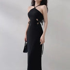 Knitted Long Sleeve Slim Mini Fairycore Slash Neck Dress nowadaysfashion