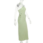 Knitted Long Sleeve Slim Mini Fairycore Slash Neck Dress nowadaysfashion