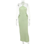 Knitted Long Sleeve Slim Mini Fairycore Slash Neck Dress nowadaysfashion