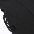 Knitted Long Sleeve Slim Mini Fairycore Slash Neck Dress nowadaysfashion
