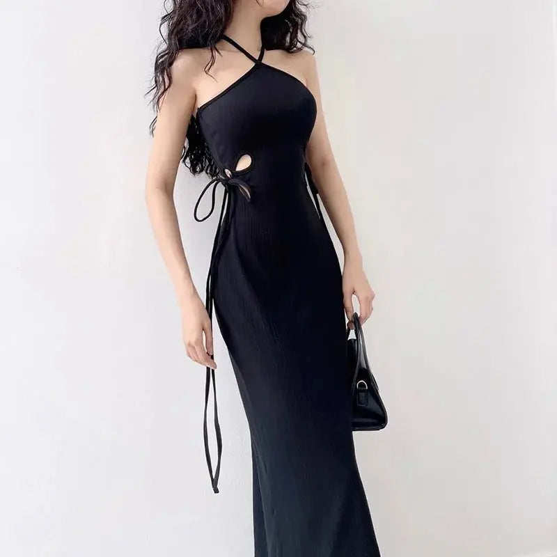 Knitted Long Sleeve Slim Mini Fairycore Slash Neck Dress nowadaysfashion