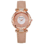 Korean-style quartz watch with a simple leather strap. nowadaysfashion