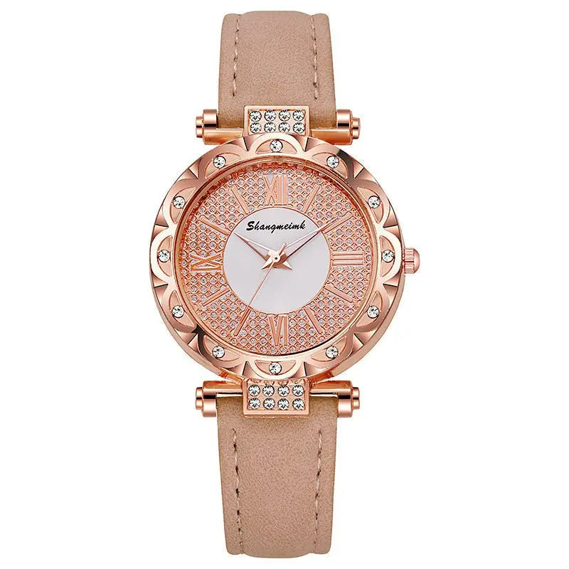 Korean-style quartz watch with a simple leather strap. - Blade & Thread