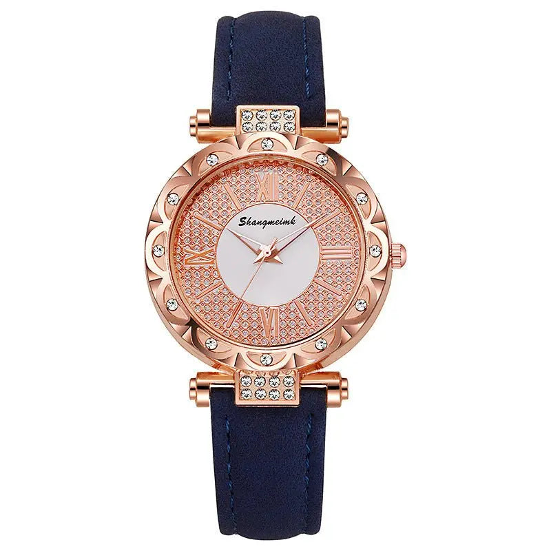 Korean-style quartz watch with a simple leather strap. - Blade & Thread