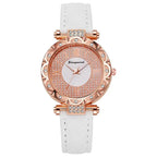Korean-style quartz watch with a simple leather strap. nowadaysfashion