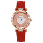 Korean-style quartz watch with a simple leather strap. nowadaysfashion