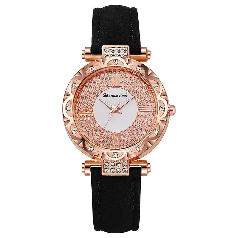 Korean-style quartz watch with a simple leather strap. - Blade & Thread