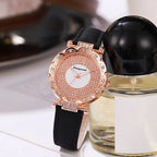 Korean-style quartz watch with a simple leather strap. nowadaysfashion