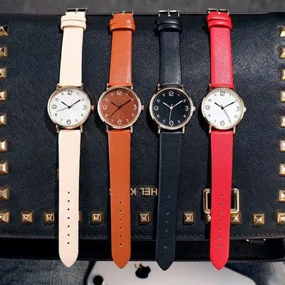 Korean-style, stylish, simple leather strap watches. - Blade & Thread