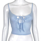Lace-up Camisole Y2k Hollow Out Crop Top Summer nowadaysfashion