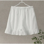 Lace Up Doll Collar Shirt Skirt Sets Short Puff Sleeve Top Suit Pleat Mini Skirts nowadaysfashion