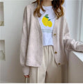 lantern sleeve cardigan Winter Solid Cashmere Casual Fashion Winter Knit sweaters nowadaysfashion