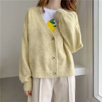 lantern sleeve cardigan Winter Solid Cashmere Casual Fashion Winter Knit sweaters nowadaysfashion