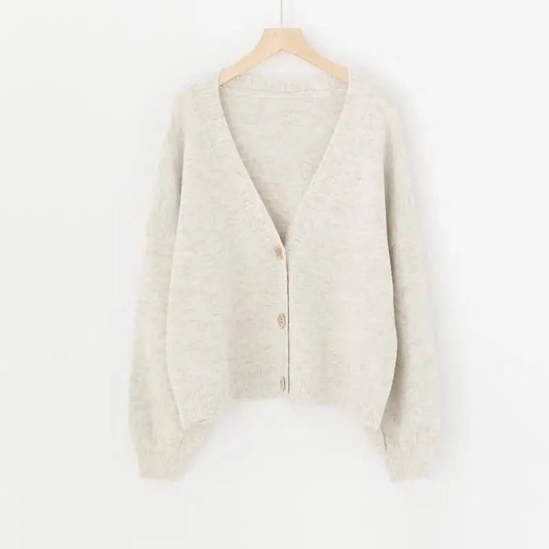 lantern sleeve cardigan Winter Solid Cashmere Casual Fashion Winter Knit sweaters nowadaysfashion