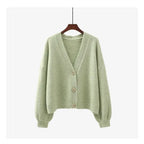lantern sleeve cardigan Winter Solid Cashmere Casual Fashion Winter Knit sweaters nowadaysfashion