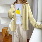 lantern sleeve cardigan Winter Solid Cashmere Casual Fashion Winter Knit sweaters nowadaysfashion