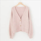 lantern sleeve cardigan Winter Solid Cashmere Casual Fashion Winter Knit sweaters nowadaysfashion