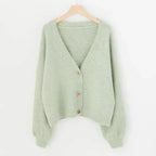 lantern sleeve cardigan Winter Solid Cashmere Casual Fashion Winter Knit sweaters nowadaysfashion