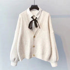 lantern sleeve cardigan Winter Solid Cashmere Casual Fashion Winter Knit sweaters nowadaysfashion