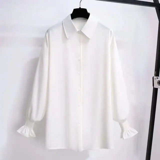 lantern sleeve shirt fashion 2021 women's knitted vest two piece sets of College style - Blade & Thread