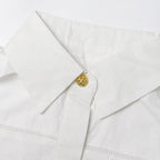 Lapel short-sleeved shirt + skirt lace embroidery two-piece suit for women nowadaysfashion