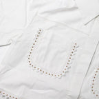 Lapel short-sleeved shirt + skirt lace embroidery two-piece suit for women nowadaysfashion