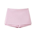 Lapel V- Neck Sleeveless Halter Tops Hip Package Mini Skirt Two Pieces Sets Female Streetwear nowadaysfashion