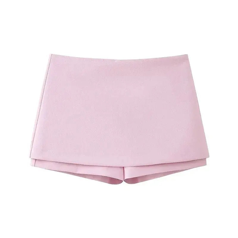 Lapel V- Neck Sleeveless Halter Tops Hip Package Mini Skirt Two Pieces Sets Female Streetwear - Blade & Thread