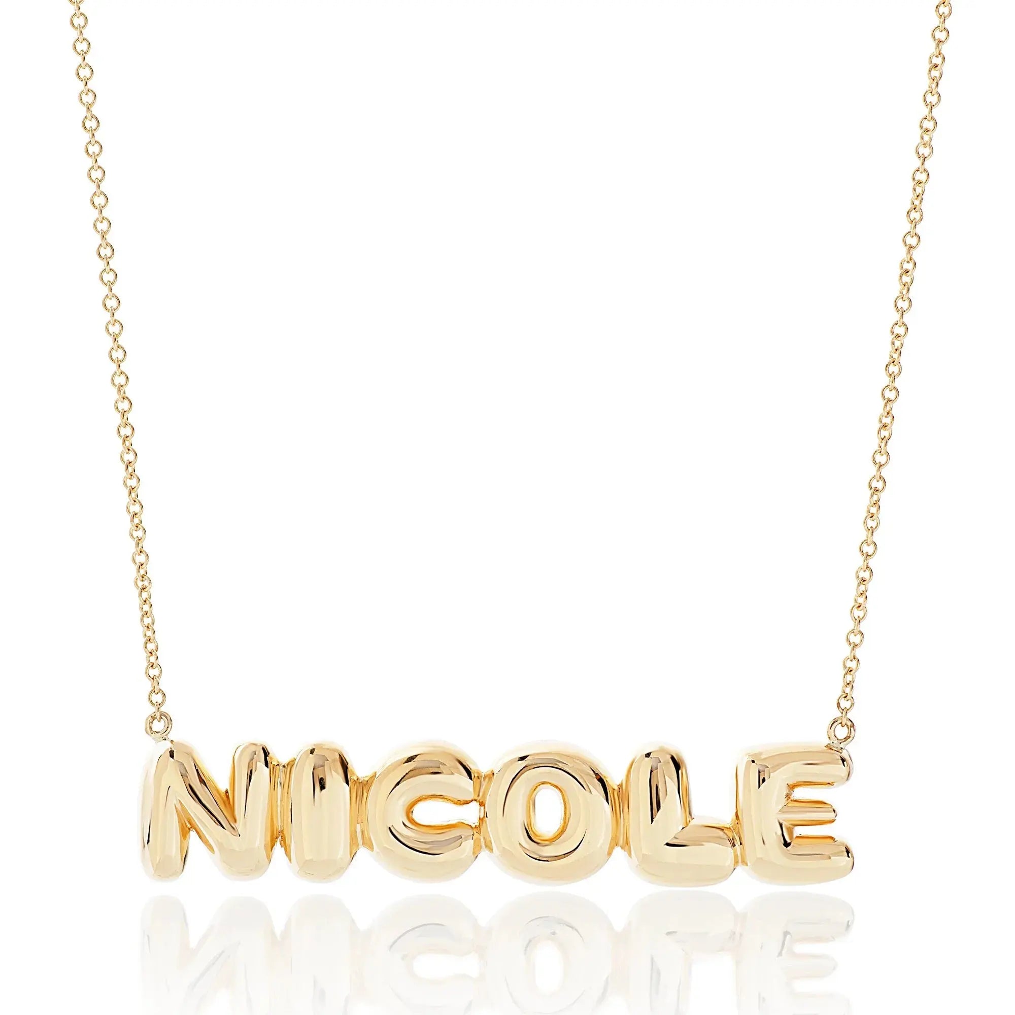 large bubble letter name necklace nowadaysfashion
