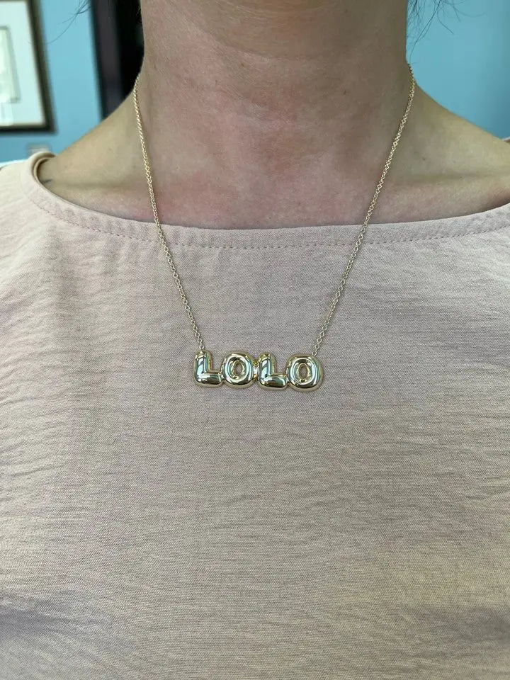 large bubble letter name necklace nowadaysfashion