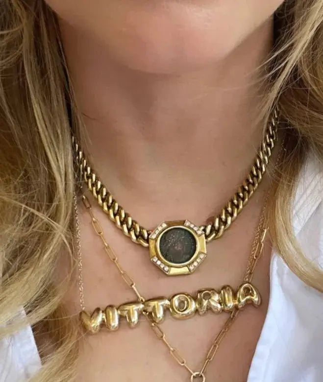 large bubble letter name necklace nowadaysfashion