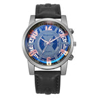 Large-dial, hollow-out blue-light men's watch. nowadaysfashion