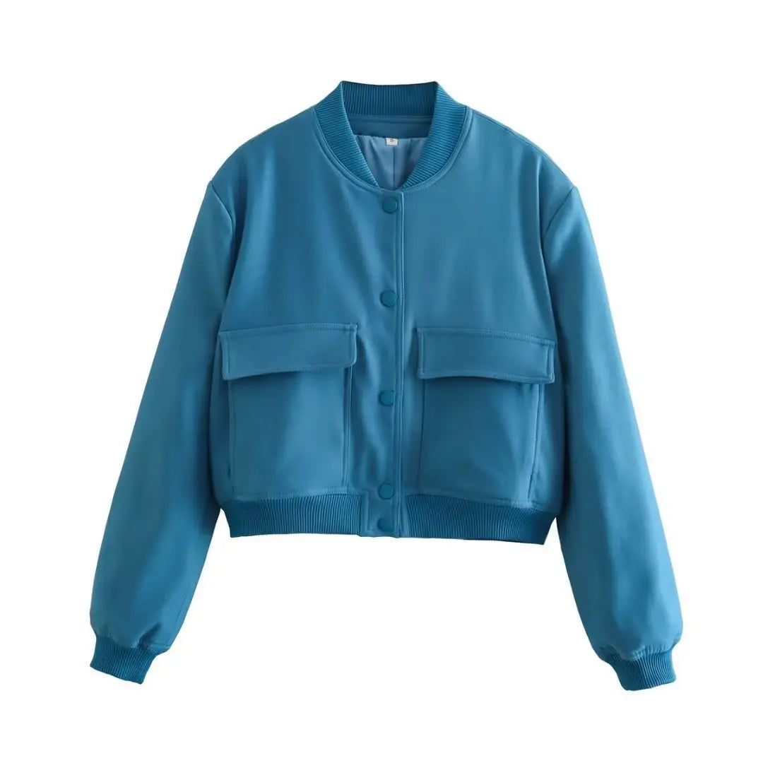 Large pocket short jacket nowadaysfashion