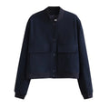 Large pocket short jacket nowadaysfashion