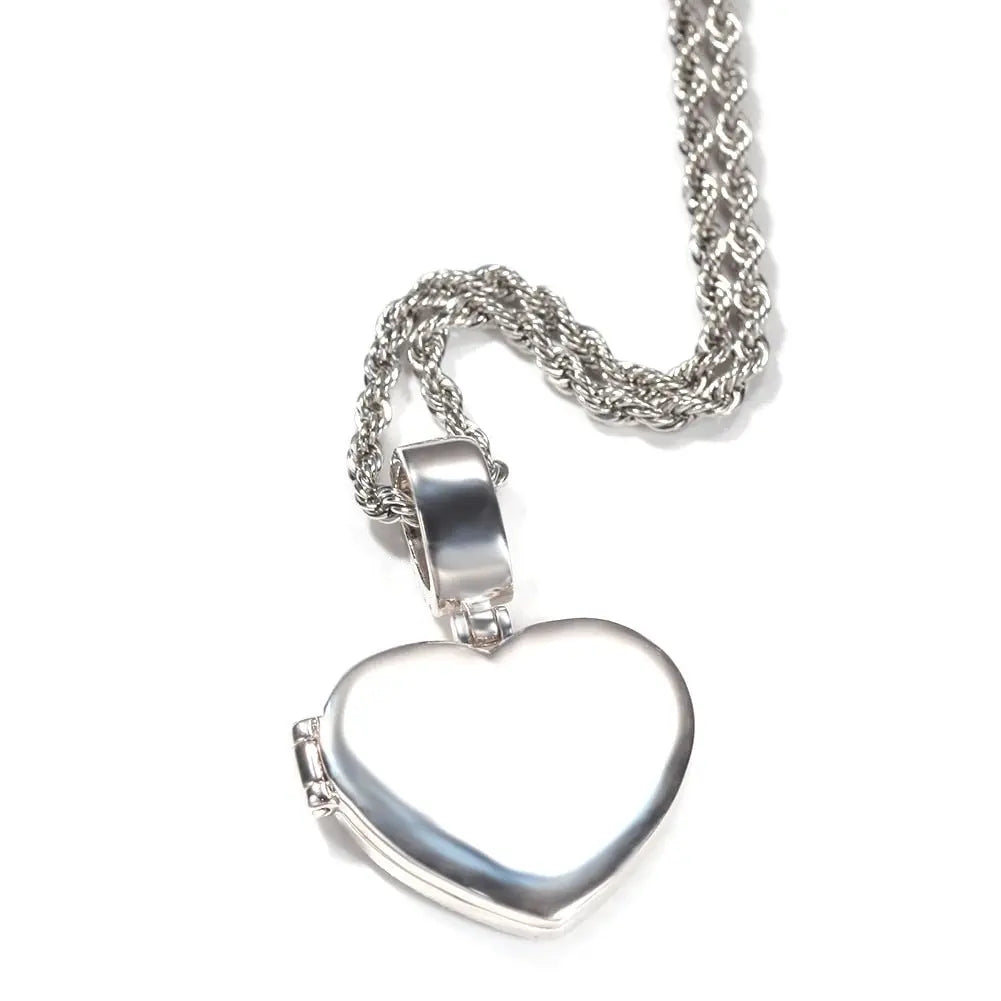 Large Size Heart Shape Custom Photo Locket Frame Pendant love necklaces for her nowadaysfashion