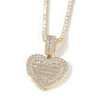 Large Size Heart Shape Custom Photo Locket Frame Pendant love necklaces for her nowadaysfashion