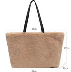 Large Tote Winter Plush Bags For Women Fashion 2021 Furry Shoulder nowadaysfashion